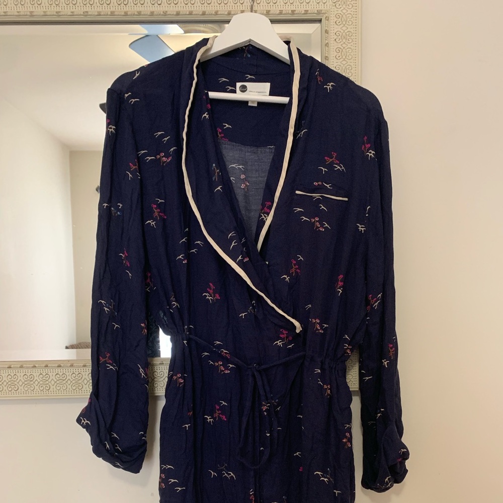 Anthro long sleeved sleep jumpsuit